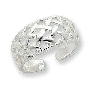 Sterling Silver Lattice Toe Ring