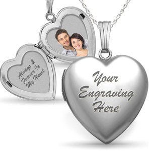 Sterling Silver Valentine's Day Locket Package