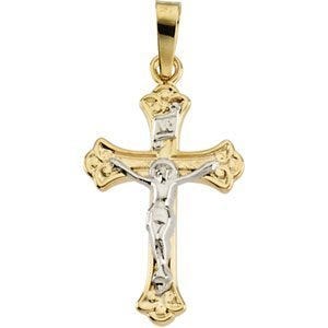 TWO TONE CRUCIFIX PENDANT