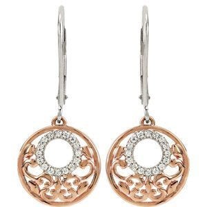 1/8 ct tw Diamond Lever Back Earrings