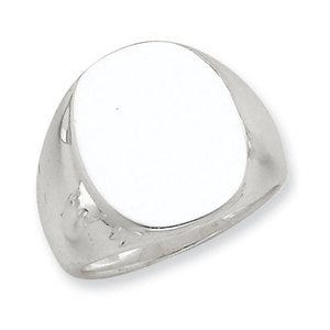 Sterling Silver Men's Oval Signet Ring