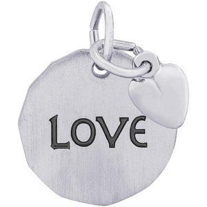 LOVE TAG W/HEART ENGRAVABLE