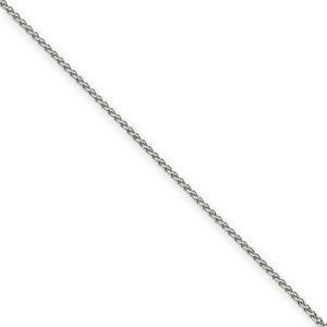 14k 1.75mm Spiga Chain14k White Gold 1.65mm Solid Polished Spiga Chain