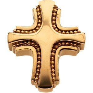 14K Yellow Gold SMALL CROSS SLIDE