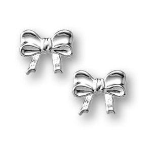 Sterling Silver Children's "Bow" Post Earrings
