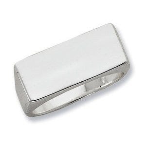Sterling Silver Men's Rectangle Signet Ring