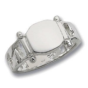 Sterling Silver Women's Square Signet Ring
