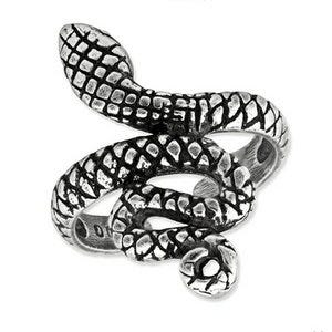Sterling Silver Antiqued Snake Toe Ring