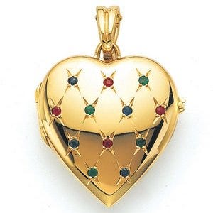 Victor Mayer 18K Gold Diamond Locket With Assorted Gems - 18K Yellow Gold