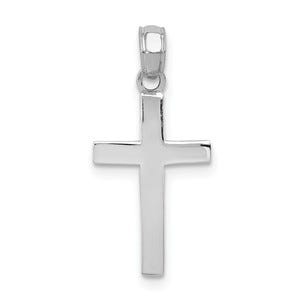 14k White Gold Cross Charm