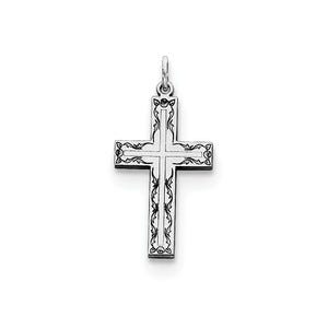 Sterling Silver Laser Designed Cross Charm