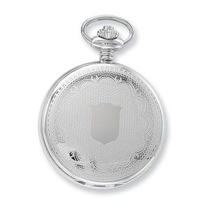 Stainless Steel Hunter Case Quartz Pocket Watch
