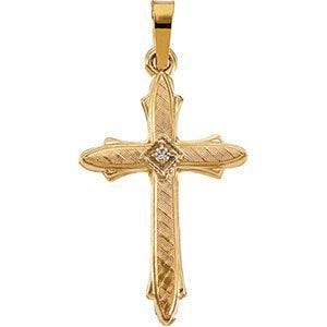 CROSS PENDANT W/DIAMOND