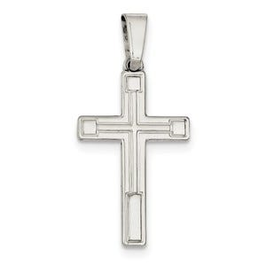 Sterling Silver Polished Cross Pendant