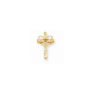 14k Genuine 1 Stone Mother\'s Cross Pendant
