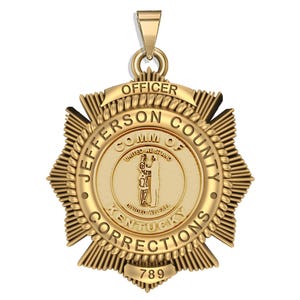 Personalized Kentucky Corrections Badge with Your Number
