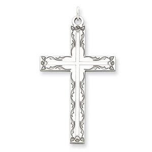 Sterling Silver Laser Designed Cross Pendant