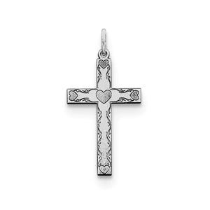 Sterling Silver Laser Designed Cross Pendant