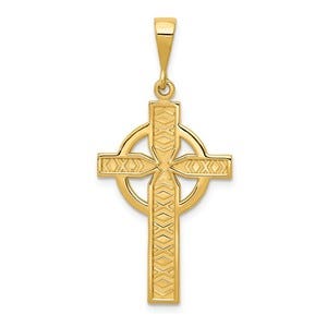 14k Celtic Cross Pendant