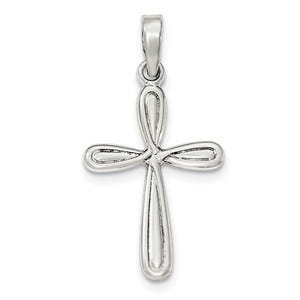 Sterling Silver Polished Latin Cross Pendant