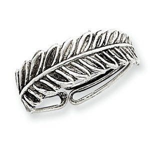 Sterling Silver Antiqued Fancy Toe Ring