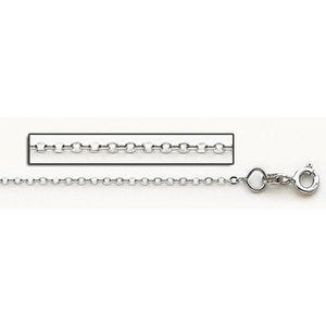 14K White Gold 0.8mm Cable Link Chain