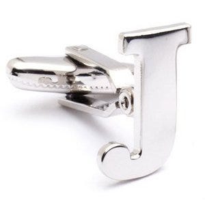 Genuine Sterling Silver Letter "J" Cufflinks