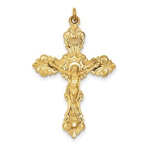 Sterling Silver & 24k Gold -plated INRI Crucifix Pendant