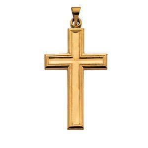 14K Yellow Gold LARGE CROSS PENDANT