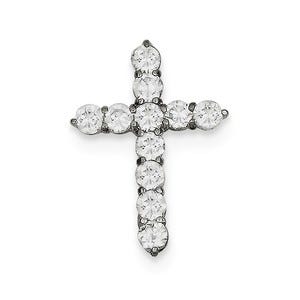 Sterling Silver CZ Cross Pendant