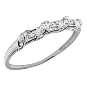 14K Gold Diamond Promise Band