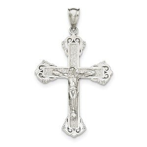 Sterling Silver Polished INRI Crucifix Pendant