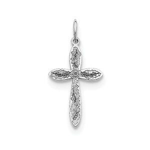 Sterling Silver Laser Designed Cross Pendant