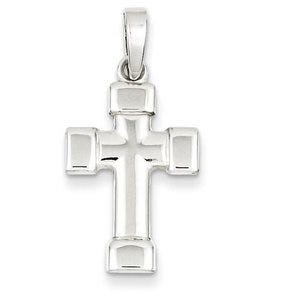 Sterling Silver Polished Cross Pendant