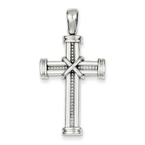 14k White Gold Latin Cross Pendant