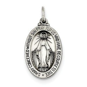 Sterling Silver Antiqued Miraculous Medal