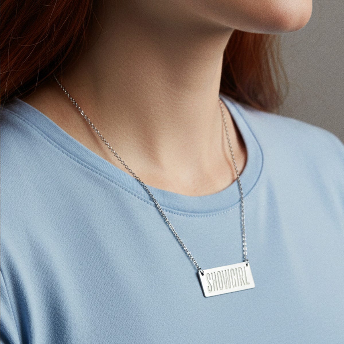 Cute & Dainty Showgirl Bar Necklace
