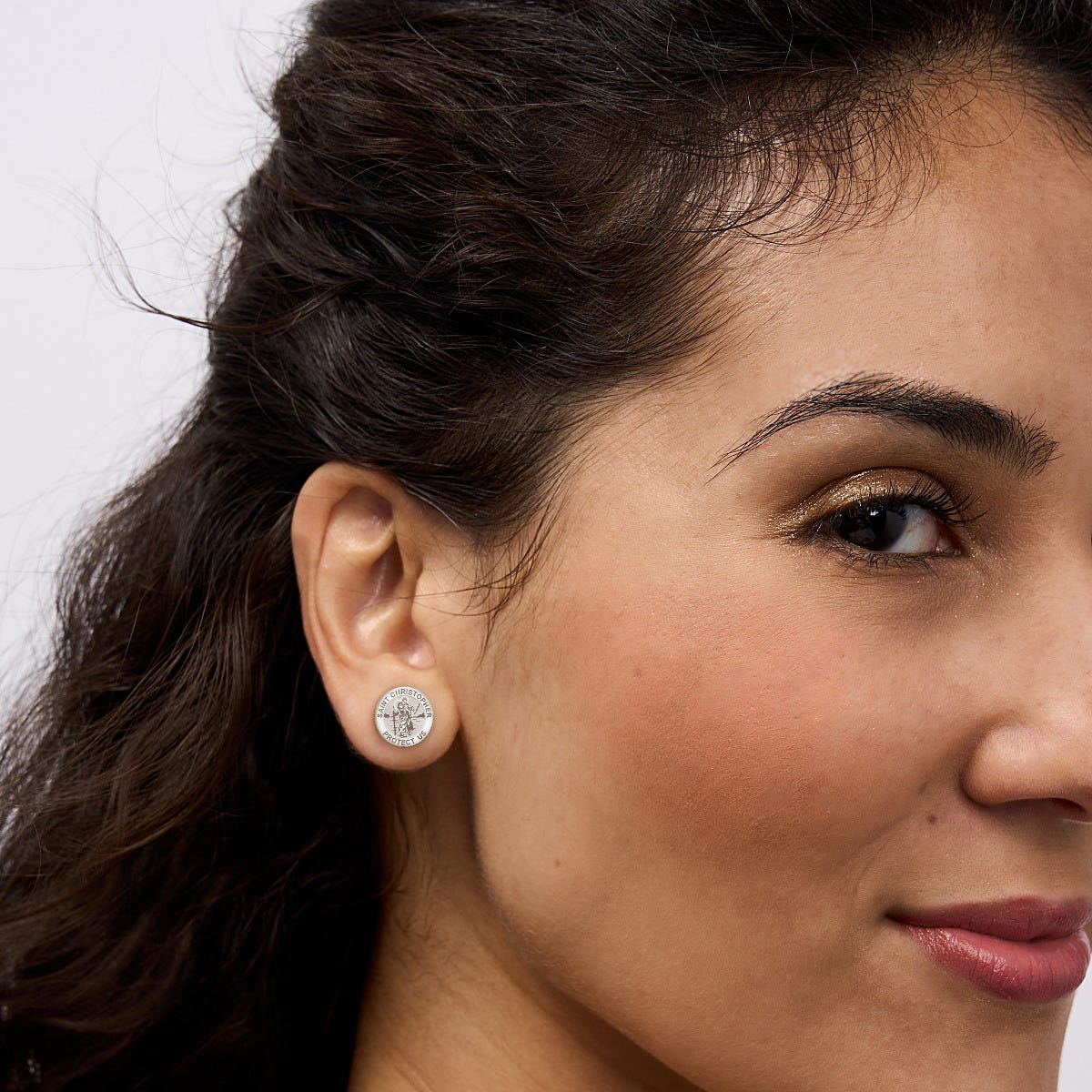 Pair of Saint Christopher Earrings "Protect Us"