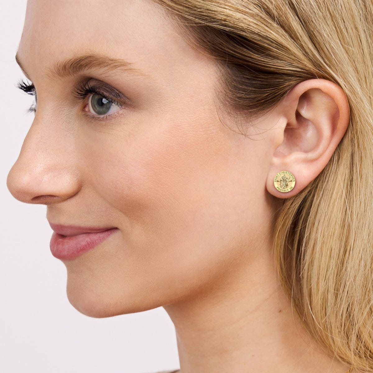 Pair of Saint Christopher Earrings "Protect Us"