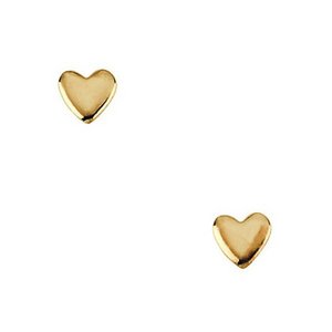14K Yellow Gold Children's Heart Earring