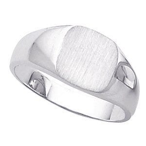 14K Gold Men's Square Signet Ring