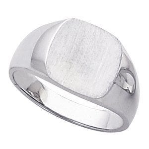 14K Gold Men's Square Signet Ring