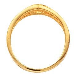 14K Gold Women's Marquise Signet Mounting Ring