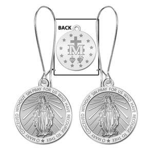 Miraculous Medal Double-Sided Earrings "EXCLUSIVE"