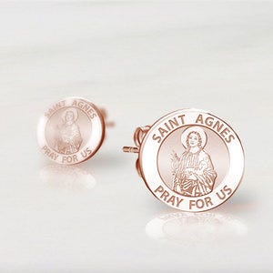 Pair of Saint Agnes of Rome Earrings
