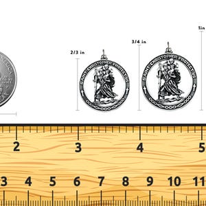 Saint Christopher Round Cut-Out Religious Medal