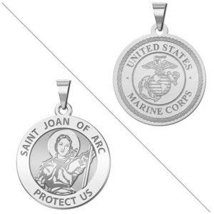 Saint Joan of Arc Doubledside MARINES Religious Medal "EXCLUSIVE"