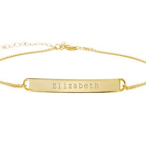 Exclusive Personalized Name Bar Anklet / Ankle Bracelet