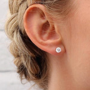 Pair of 5mm Cubic Zirconia Stud Earrings