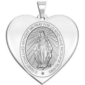 Miraculous Medal Heart Shaped "EXCLUSIVE"